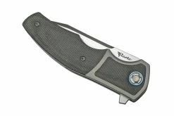 Reate Mini Crossroads M390, Black Micarta MCR-BLM Couteau De Poche, Kirby Lambert Design -Couteaux Promotion Boutique RT MCR BLM 04 reate