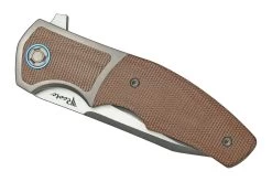 Reate Mini Crossroads M390, Brown Micarta MCR-BRM Couteau De Poche, Kirby Lambert Design -Couteaux Promotion Boutique RT MCR BRM 04 reate