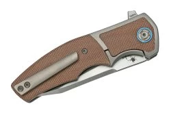 Reate Mini Crossroads M390, Brown Micarta MCR-BRM Couteau De Poche, Kirby Lambert Design -Couteaux Promotion Boutique RT MCR BRM 05 reate