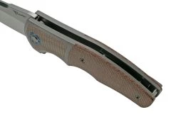 Reate Mini Crossroads M390, Brown Micarta MCR-BRM Couteau De Poche, Kirby Lambert Design -Couteaux Promotion Boutique RT MCR BRM 06 reate