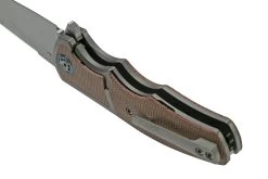 Reate Mini Crossroads M390, Brown Micarta MCR-BRM Couteau De Poche, Kirby Lambert Design -Couteaux Promotion Boutique RT MCR BRM 08 reate