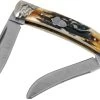 Rough Ryder Small Moose Cinnamon Stag RR2157 Damascus Slipjoint Couteau De Poche