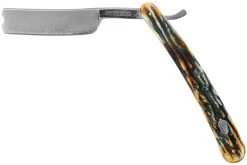 Rough Ryder Folding Razor Cinnamon Stag RR2159 Damascus Rasoir Coupe-choux