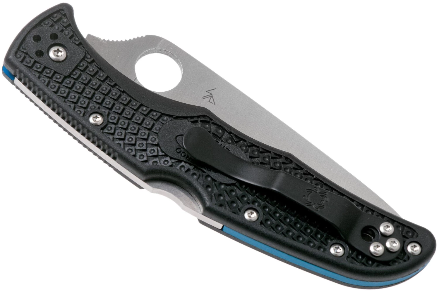 Spyderco Endura 4 Thin Blue Line C10FPSBKBL Couteau De Poche 4 Spyderco Endura 4 Thin Blue Line C10FPSBKBL Couteau De Poche – Image 4