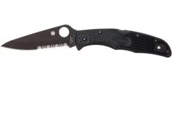 Spyderco Endura 4 Black C10PSBBK Partly Serrated Couteau De Poche