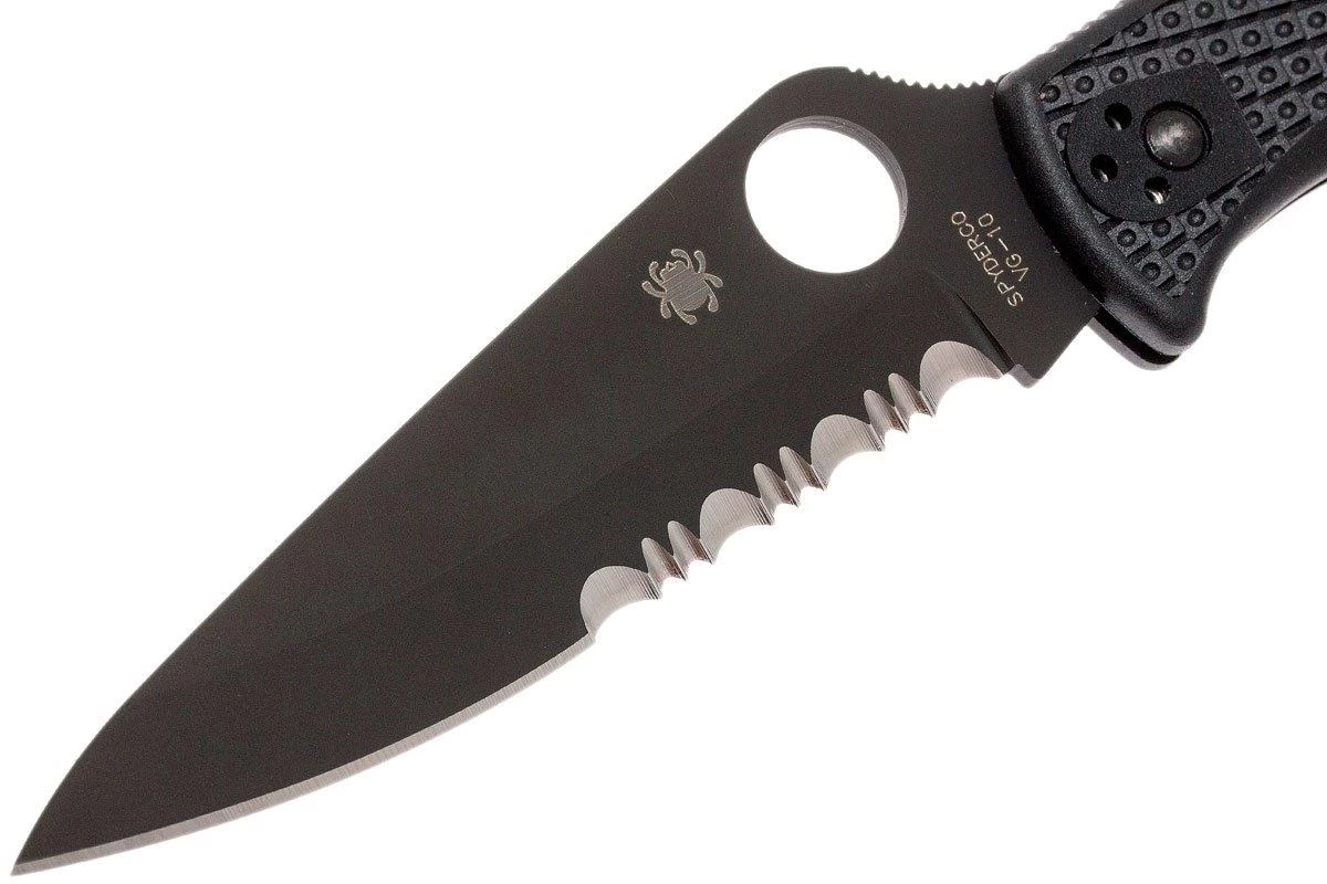Spyderco Endura 4 Black C10PSBBK Partly Serrated Couteau De Poche 3 Spyderco Endura 4 Black C10PSBBK Partly Serrated Couteau De Poche – Image 3