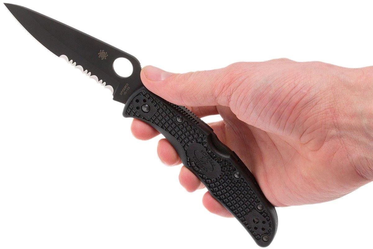 Spyderco Endura 4 Black C10PSBBK Partly Serrated Couteau De Poche 8 Spyderco Endura 4 Black C10PSBBK Partly Serrated Couteau De Poche – Image 8