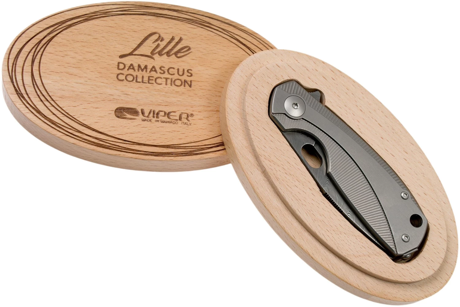 Viper Lille Damasco VA5964TiTi Couteau De Gentleman Avec Coffret En Bois 9 Viper Lille Damasco VA5964TiTi Couteau De Gentleman Avec Coffret En Bois – Image 9