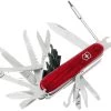 Victorinox CyberTool, Rouge Transparent 1.7775.T, Couteau Suisse Avec 41 Fonctions
