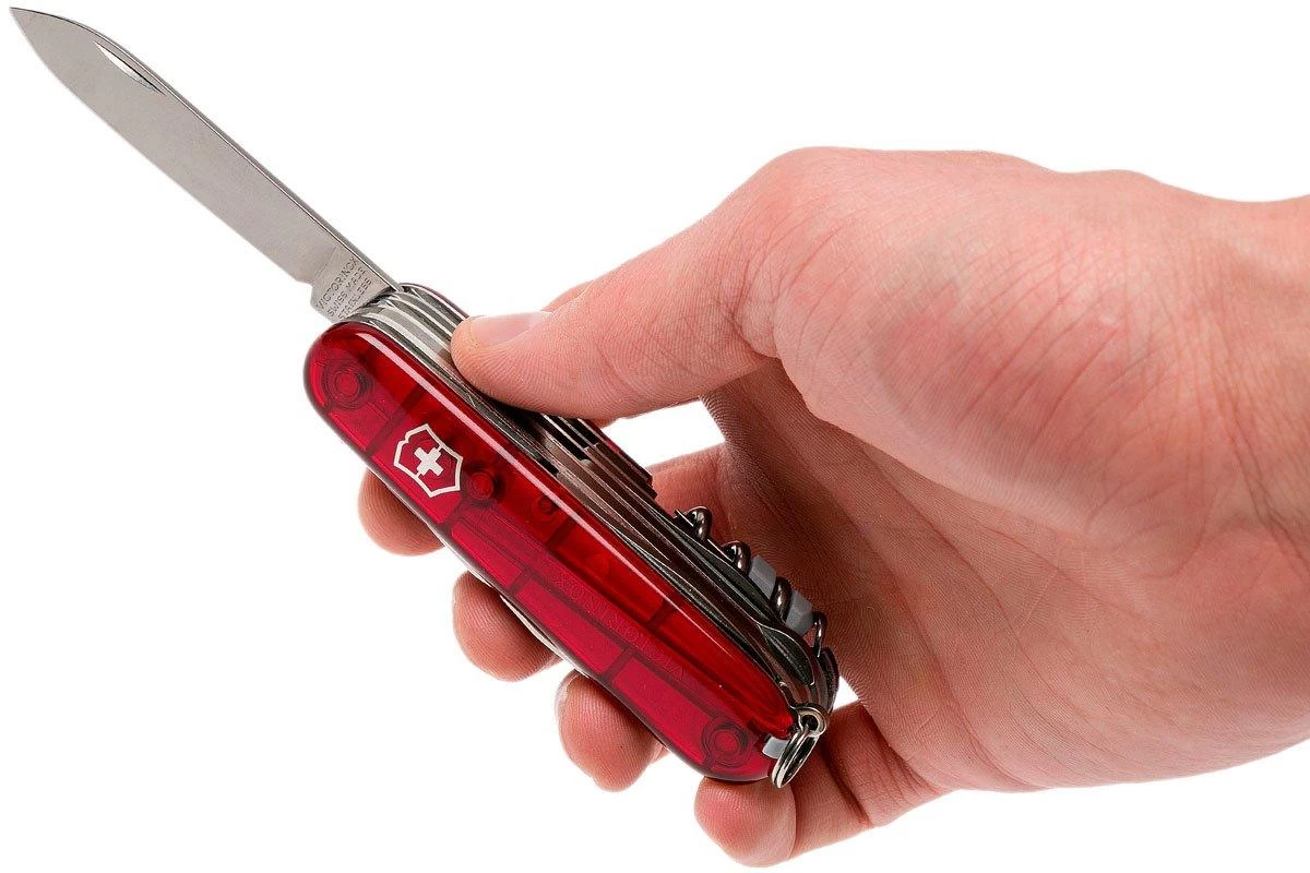 Victorinox Huntsman Lite Rouge Transparent 1.7915.T Couteau Suisse 7 Victorinox Huntsman Lite Rouge Transparent 1.7915.T Couteau Suisse – Image 7