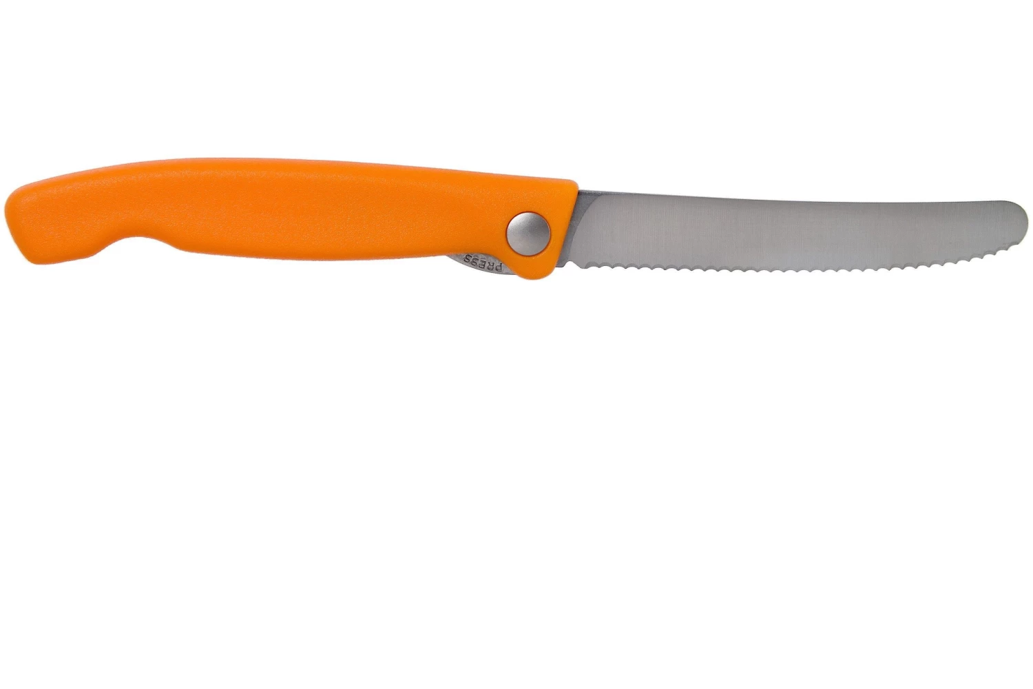 Victorinox SwissClassic 6.7836.F9B Couteau à Légumes Pliant Dentelé, Orange 2 Victorinox SwissClassic 6.7836.F9B Couteau à Légumes Pliant Dentelé, Orange – Image 2
