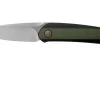 WE Knife Black Void Opus 2010V-2, V Grind, Green G10 Couteau De Poche, Justin Lundquist Design