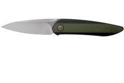 WE Knife Black Void Opus 2010V-2, V Grind, Green G10 Couteau De Poche, Justin Lundquist Design